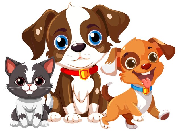 Fumetto dell'amico del cane e del gatto