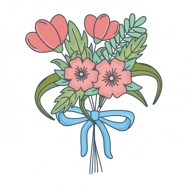 Fumetto di fiori natura floreale