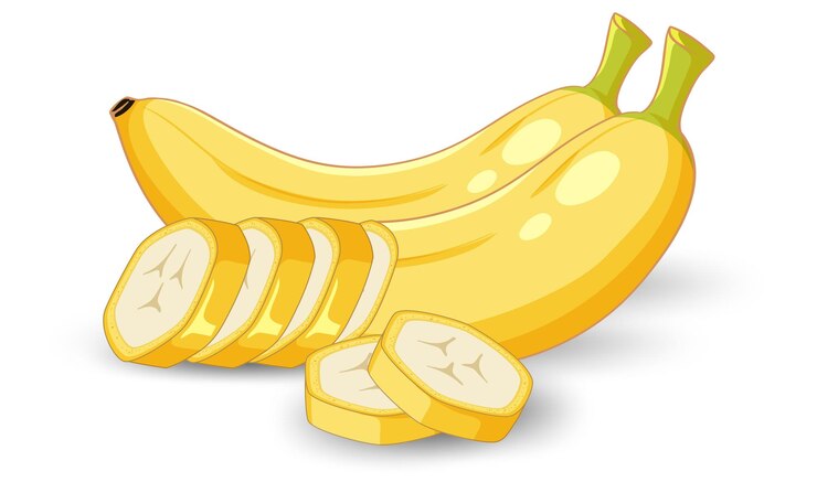 Vettore gratuito fumetto isolato della frutta della banana
