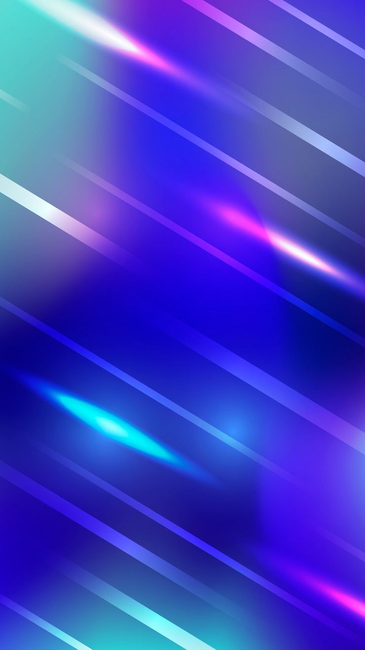 Vettore gratuito futuristica colorfuol luci al neon sfocate carta da parati mobile