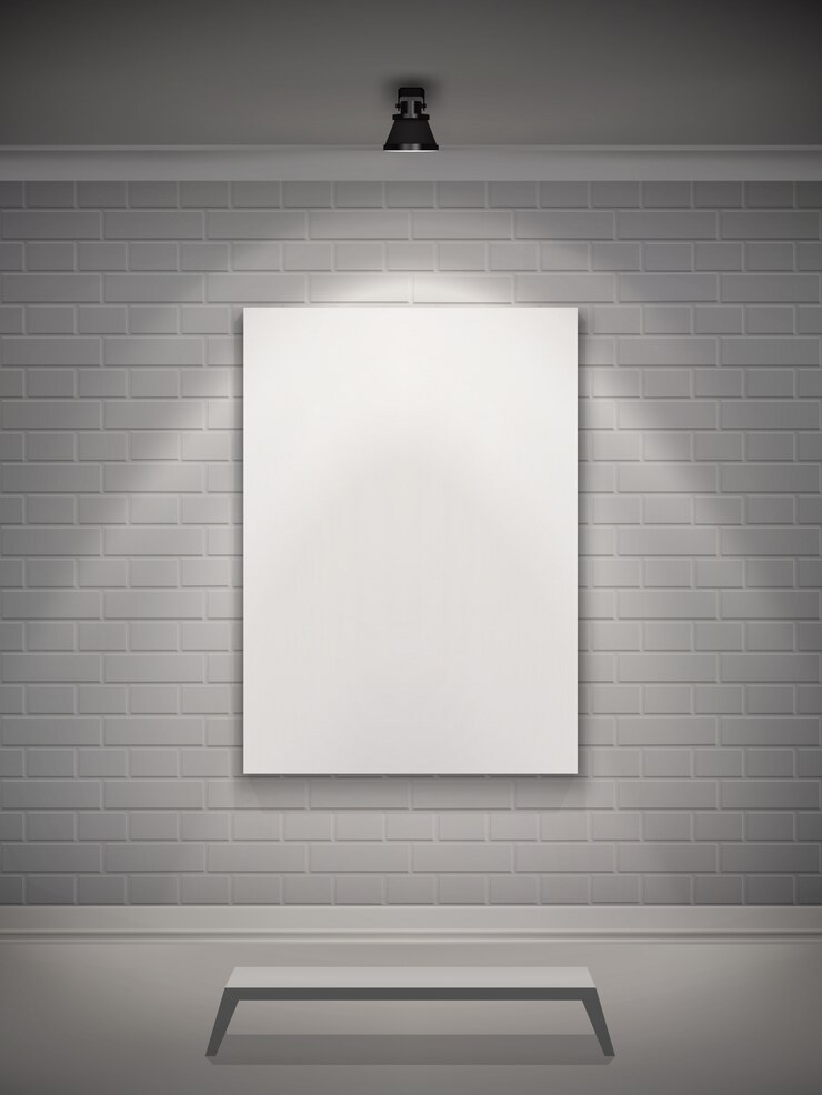 Vettore gratuito galleria d'interni realistica