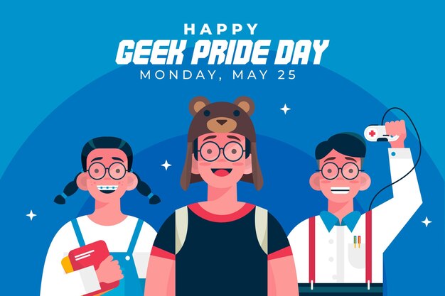 Geek Pride Day ragazza e ragazzo