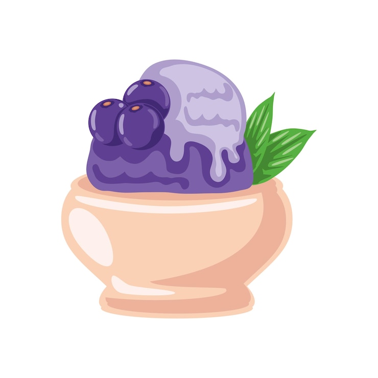 Vettore gratuito gelato di acai