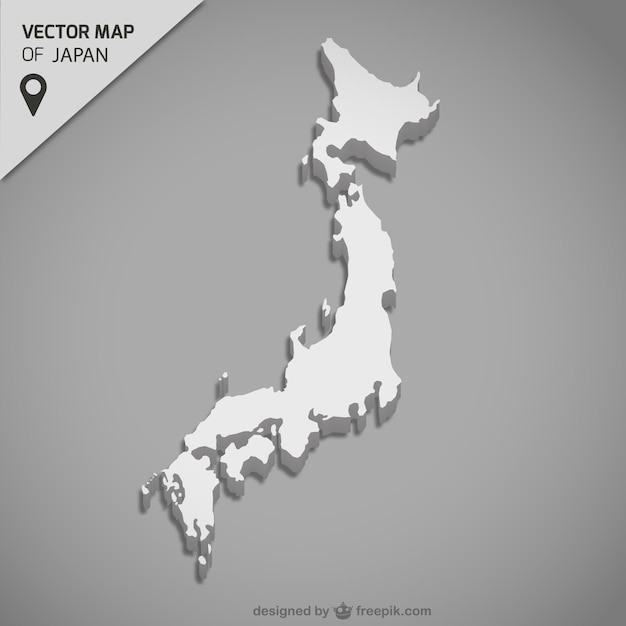 Giappone mappa vettoriale