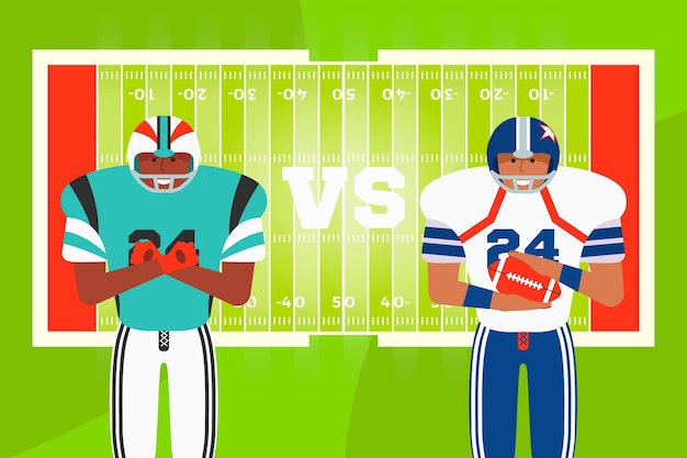 Giocatori di football americano davanti al campo
