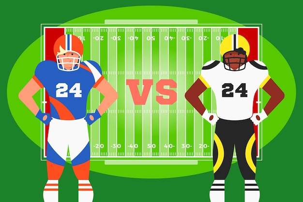 Giocatori di football americano davanti al campo