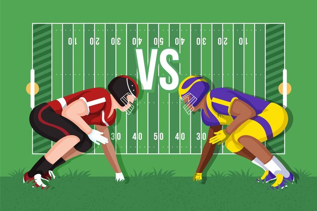 Giocatori di football americano davanti al campo