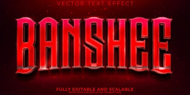Gioco modificabile effetto testo film e stile testo rosso