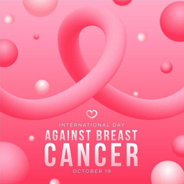 Giornata internazionale del gradiente contro l'illustrazione del cancro al seno
