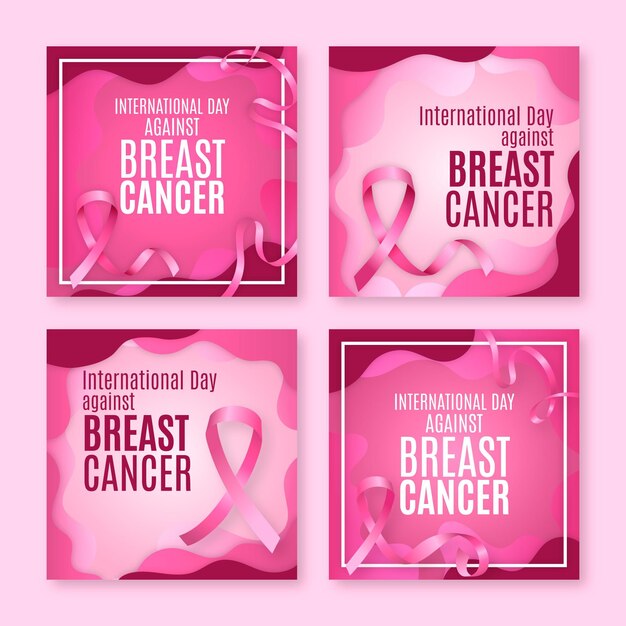 Giornata internazionale realistica contro la raccolta di post su Instagram contro il cancro al seno