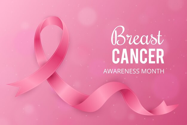 Giornata internazionale realistica contro lo sfondo del cancro al seno