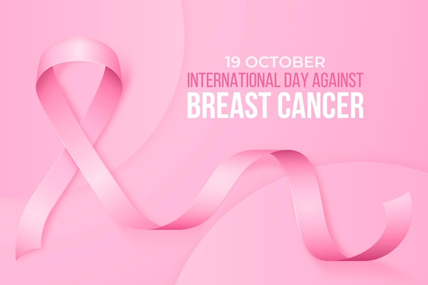 Giornata internazionale realistica contro lo sfondo del cancro al seno
