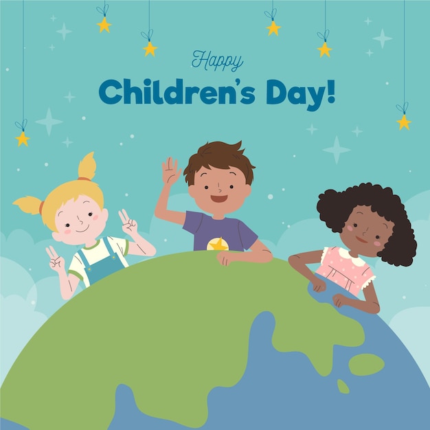 Giornata mondiale dei bambini disegnati a mano