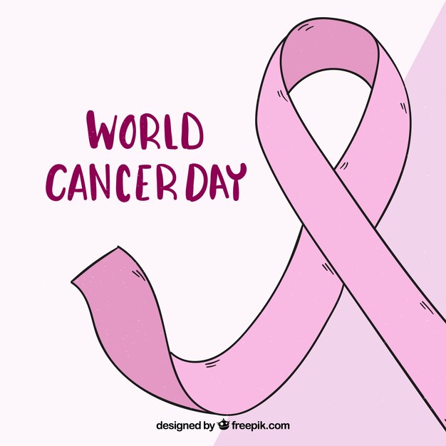 Giornata mondiale del cancro disegnata a mano
