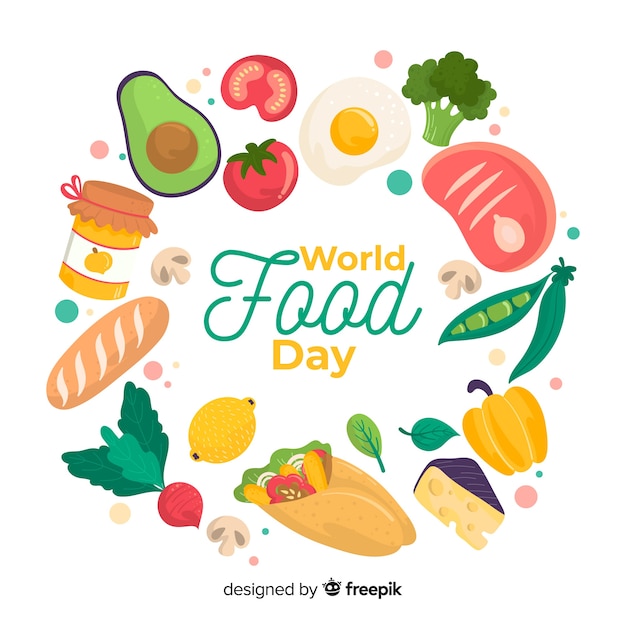 Giornata mondiale dell'alimentazione con varietà di cibi nutrienti