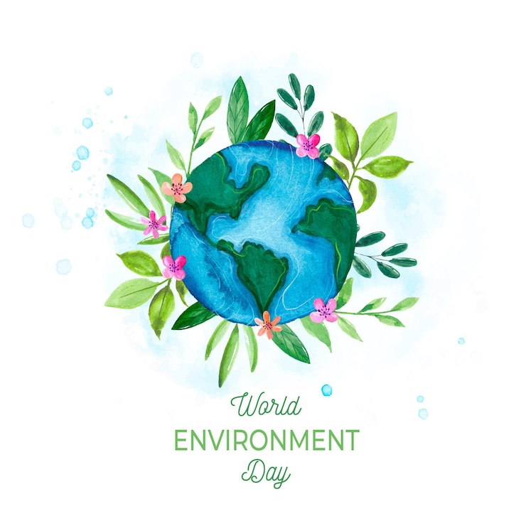 Vettore gratuito giornata mondiale dell'ambiente dell'acquerello