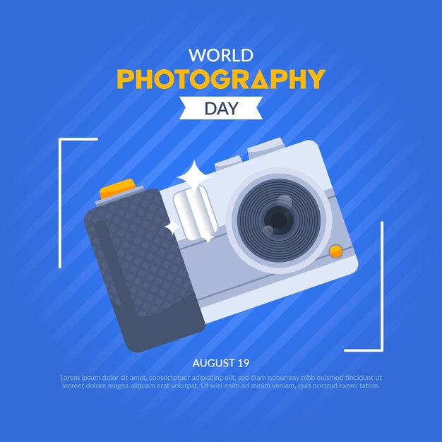 Giornata mondiale della fotografia con la fotocamera