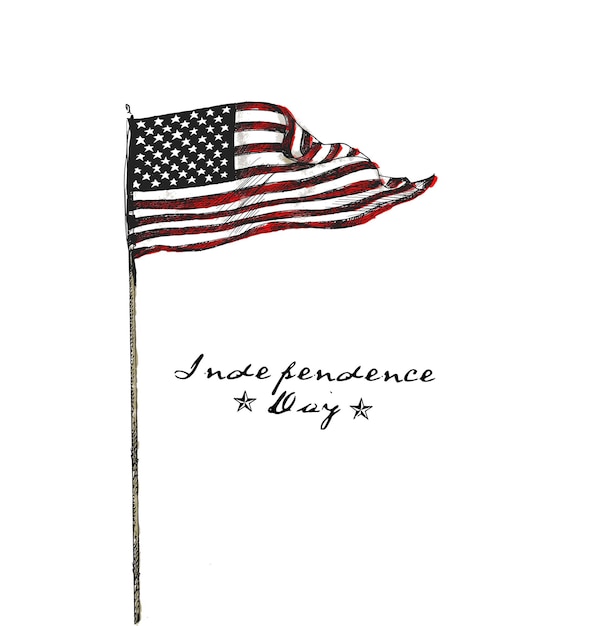 Giorno dell'Indipendenza della bandiera americana degli Stati Uniti il 4 luglio
