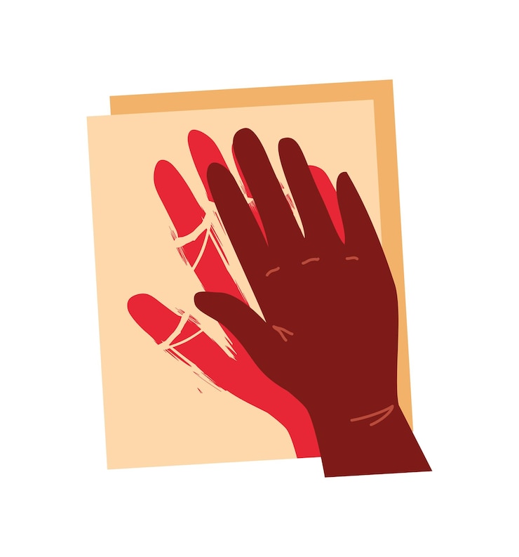 Vettore gratuito giorno dell'oppressione della mano rossa