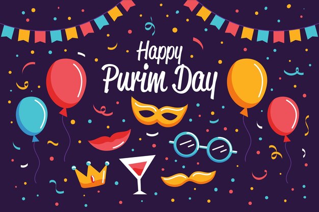 Giorno di purim disegnato a mano