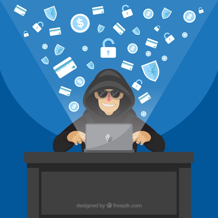 Vettore gratuito giovane hacker anonimo con design piatto