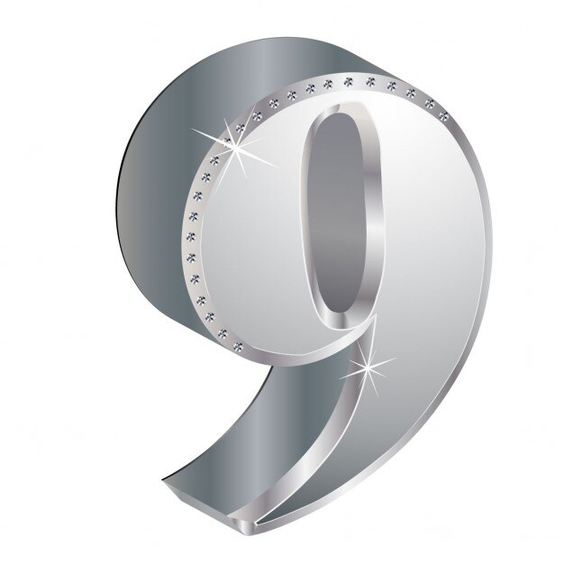 Glamorous numero di diamante 9