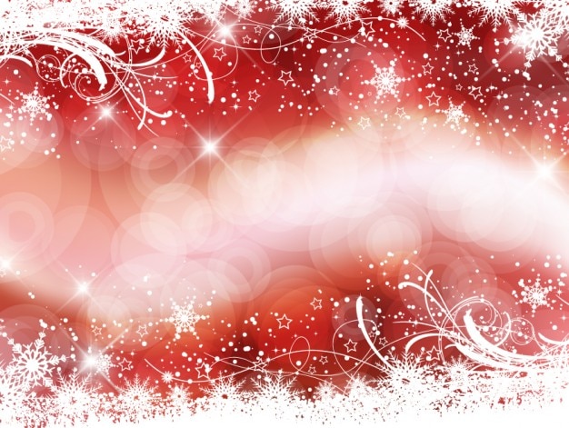 Vettore gratuito glitter e bokeh sfondo rosso