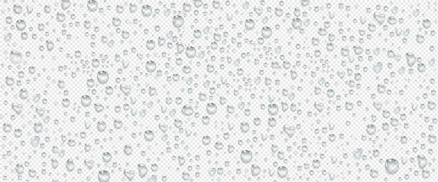 Gocce d'acqua di condensa su trasparente