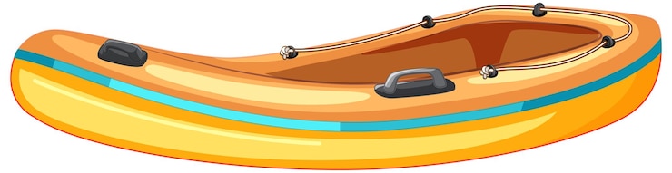 Vettore gratuito gommone isolato su sfondo bianco