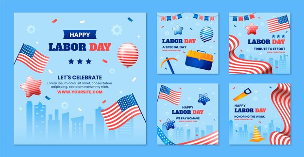 Gradient instagram pubblica una raccolta di post per la nostra celebrazione del giorno del lavoro
