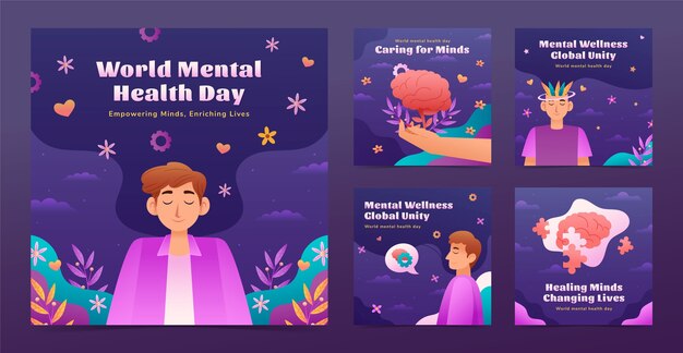 Gradient pubblica una raccolta di post su Instagram per la Giornata Mondiale della Salute Mentale
