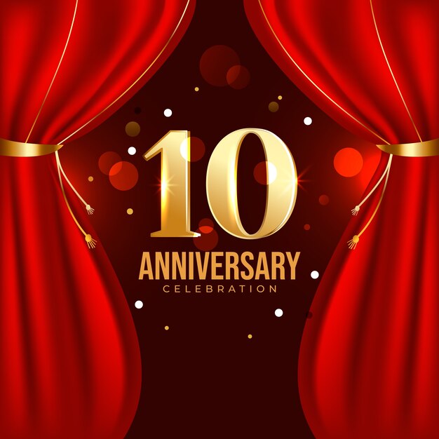 Gradiente 10° anniversario o biglietto d'auguri