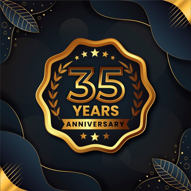 Gradiente 35° anniversario o biglietto d'auguri