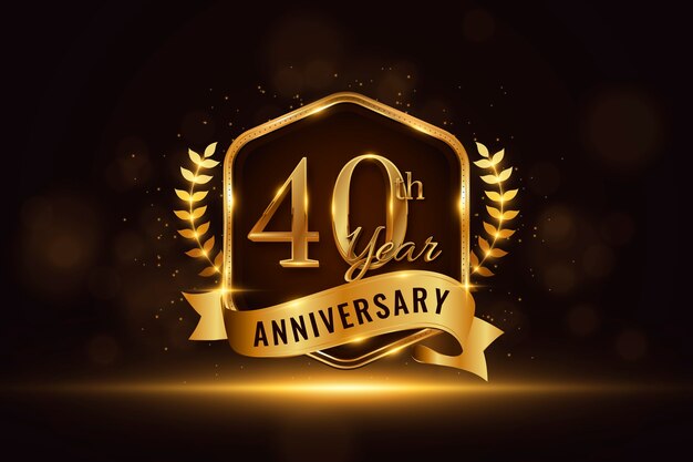 Gradiente 40° anniversario o biglietto d'auguri