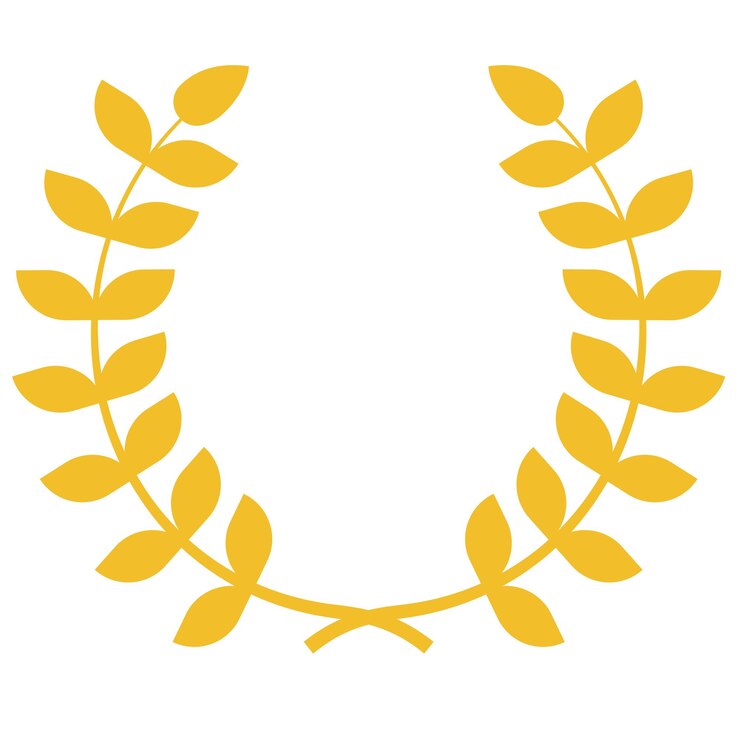 Vettore gratuito gradiente dell'oro del cerchio del premio delle foglie di grano