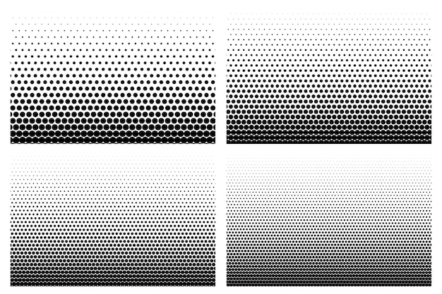 Gradiente di semitono retrò set di quattro