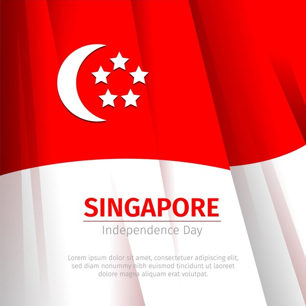 Gradiente illustrazione della giornata nazionale di Singapore