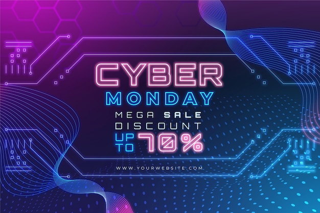 Gradiente illustrazione di vendita di lunedì cyber