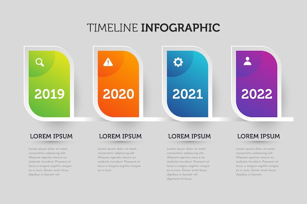 Gradiente infografica timeline