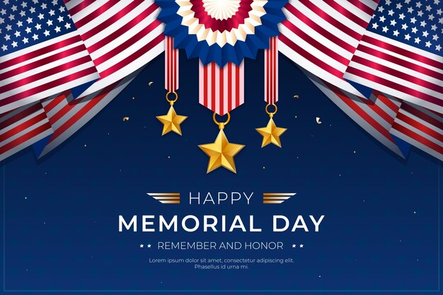 Gradiente memorial day sfondo usa