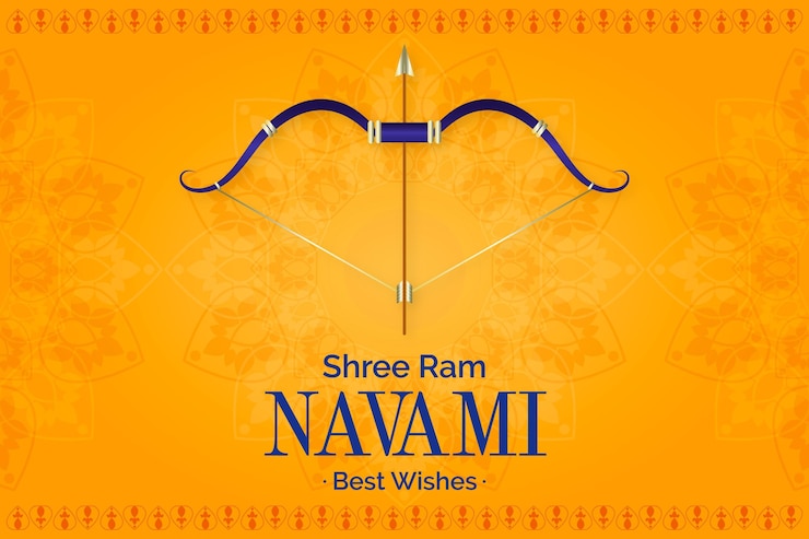 Vettore gratuito gradiente ram navami illustrazione