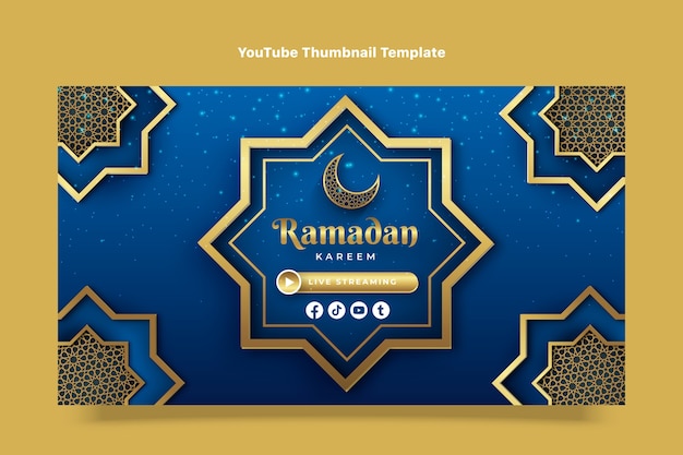 Gradiente thumbnail di ramadan su youtube