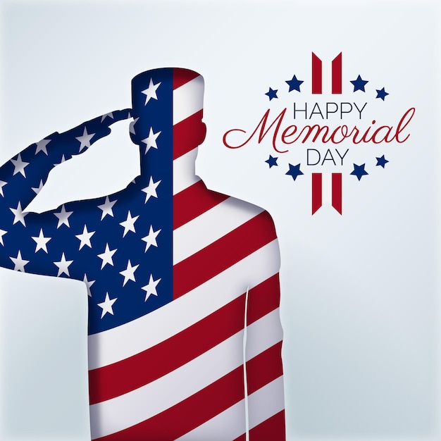 Gradiente usa memorial day illustrazione