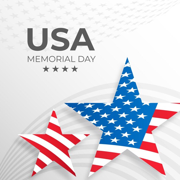 Gradiente usa memorial day illustrazione