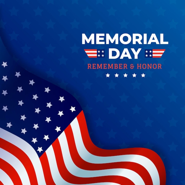 Gradiente usa memorial day illustrazione