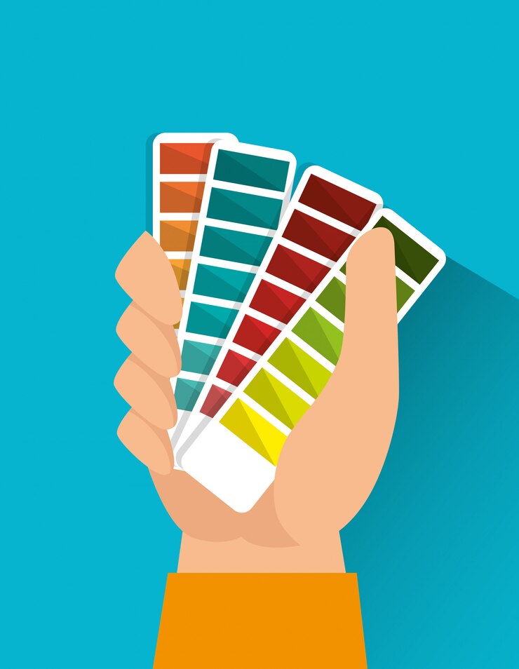 Vettore gratuito grafica a colori pantone