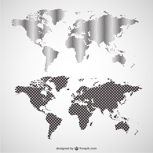 Grafica mappa del mondo vettoriale