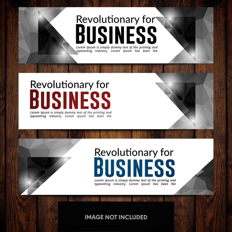 Vettore gratuito grayscale astratto business banner design modelli con sfondo bianco