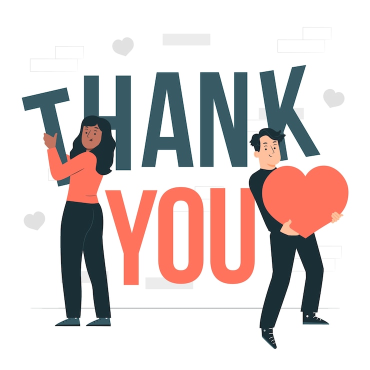 Vettore gratuito grazie concetto illustrazione