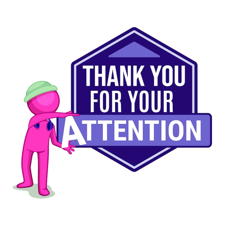 Vettore gratuito grazie per la tua illustrazione del segno di attenzione